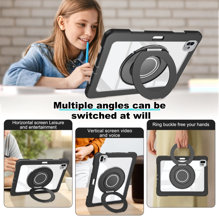 For iPad Pro 11 2022 / Air 10.9 2022 Crystal Armor PC Hybrid TPU Tablet Case with Pen Slot(Black) - iPad Pro 11 (2022/2021) Cases by buy2fix | Online Shopping UK | buy2fix