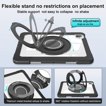 For iPad Pro 11 2022 / Air 10.9 2022 Crystal Armor PC Hybrid TPU Tablet Case with Pen Slot(Black) - iPad Pro 11 (2022/2021) Cases by buy2fix | Online Shopping UK | buy2fix