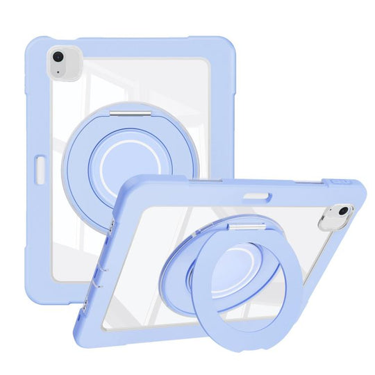 For iPad Air 13 2026 / 2025 / 2024 Crystal Armor PC Hybrid TPU Tablet Case with Pen Slot(Blue)