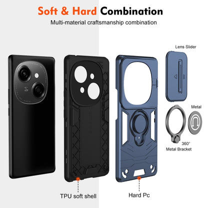 For Tecno Spark Go 2025 / Spark Go 1 Camshield Ring Holder Phone Case(Royal Blue) by buy2fix