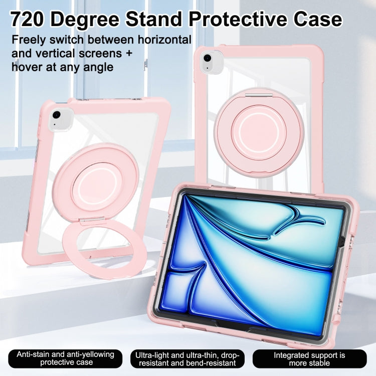 For iPad Air 11 2025 / 2024 / 10.9 2022 Crystal Armor PC Hybrid TPU Tablet Case(Pink) - iPad Air 11 2025 / 2024 Cases by buy2fix | Online Shopping UK | buy2fix
