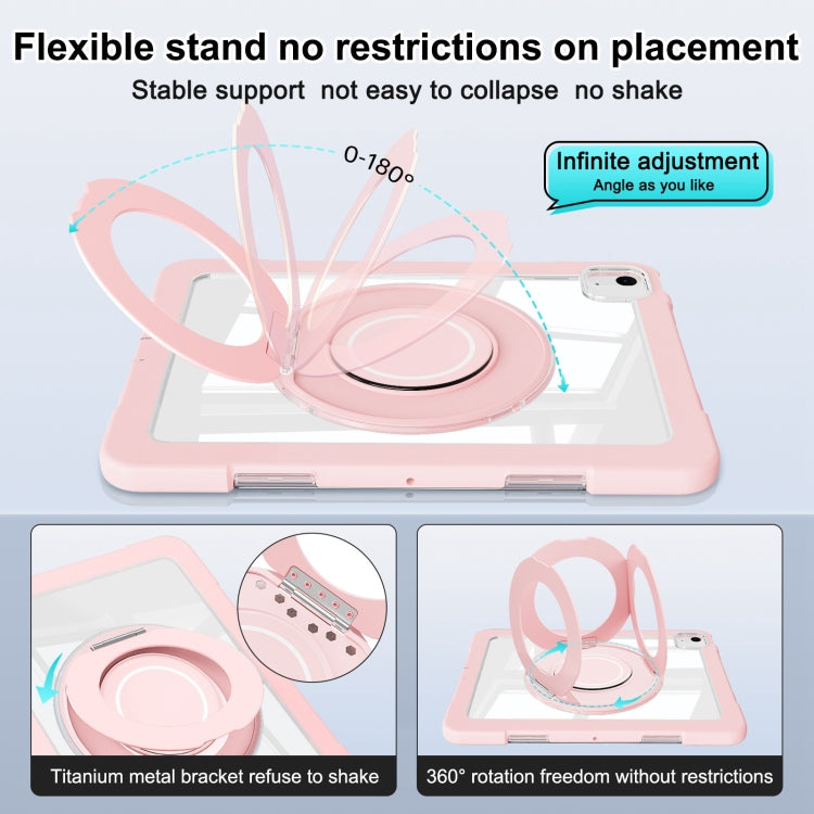 For iPad Air 11 2025 / 2024 / 10.9 2022 Crystal Armor PC Hybrid TPU Tablet Case(Pink) - iPad Air 11 2025 / 2024 Cases by buy2fix | Online Shopping UK | buy2fix