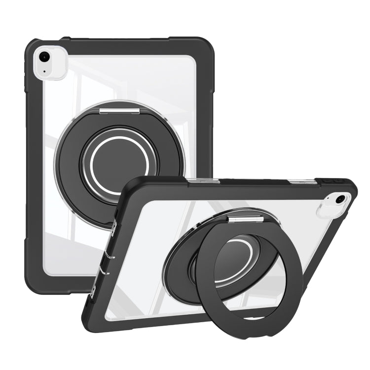 For iPad Air 11 2025 / 2024 / 10.9 2022 Crystal Armor PC Hybrid TPU Tablet Case(Black) - iPad Air 11 2025 / 2024 Cases by buy2fix | Online Shopping UK | buy2fix