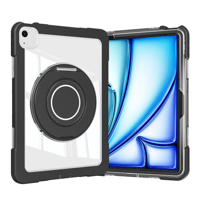 For iPad Air 11 2025 / 2024 / 10.9 2022 Crystal Armor PC Hybrid TPU Tablet Case(Black) - iPad Air 11 2025 / 2024 Cases by buy2fix | Online Shopping UK | buy2fix