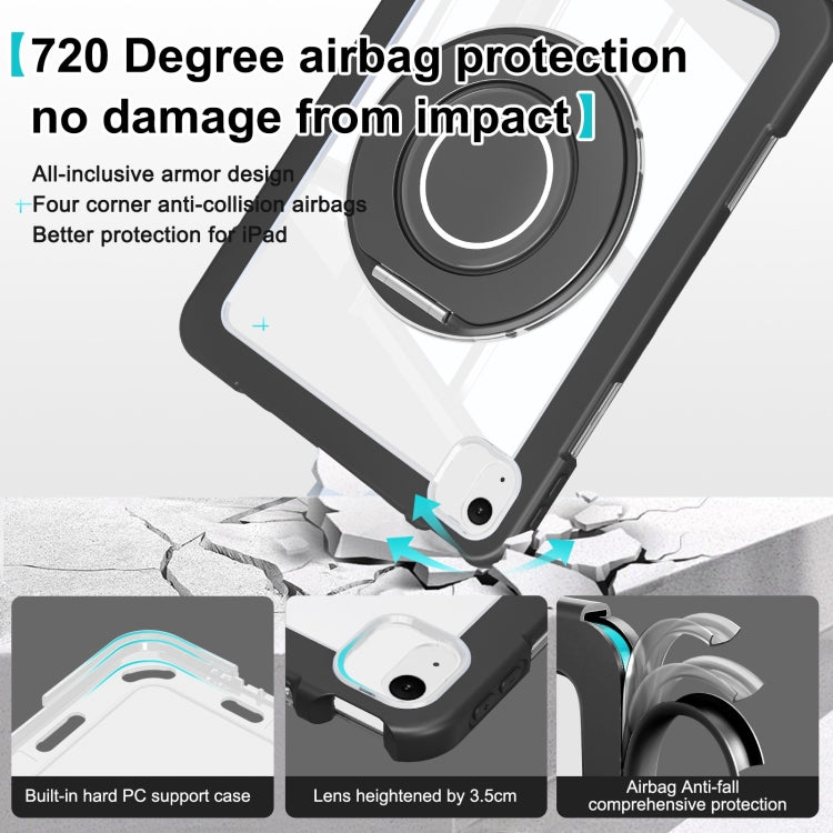 For iPad Air 11 2025 / 2024 / 10.9 2022 Crystal Armor PC Hybrid TPU Tablet Case(Black) - iPad Air 11 2025 / 2024 Cases by buy2fix | Online Shopping UK | buy2fix