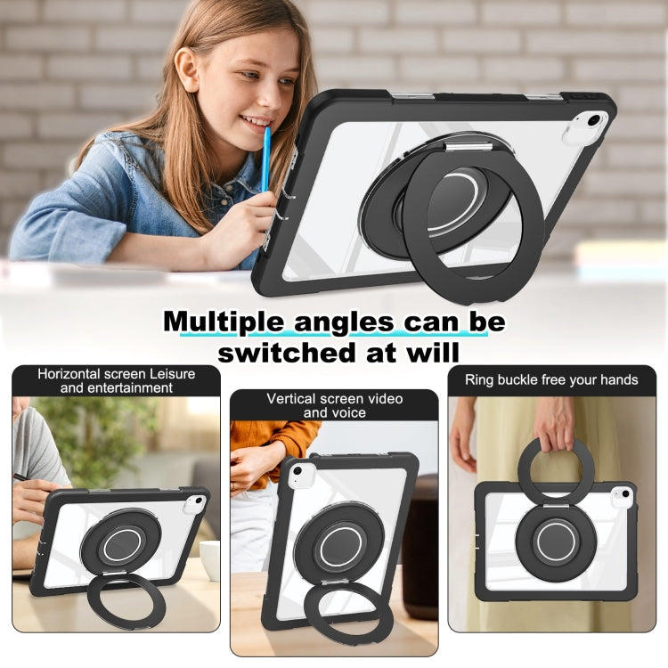 For iPad Air 11 2025 / 2024 / 10.9 2022 Crystal Armor PC Hybrid TPU Tablet Case(Black) - iPad Air 11 2025 / 2024 Cases by buy2fix | Online Shopping UK | buy2fix