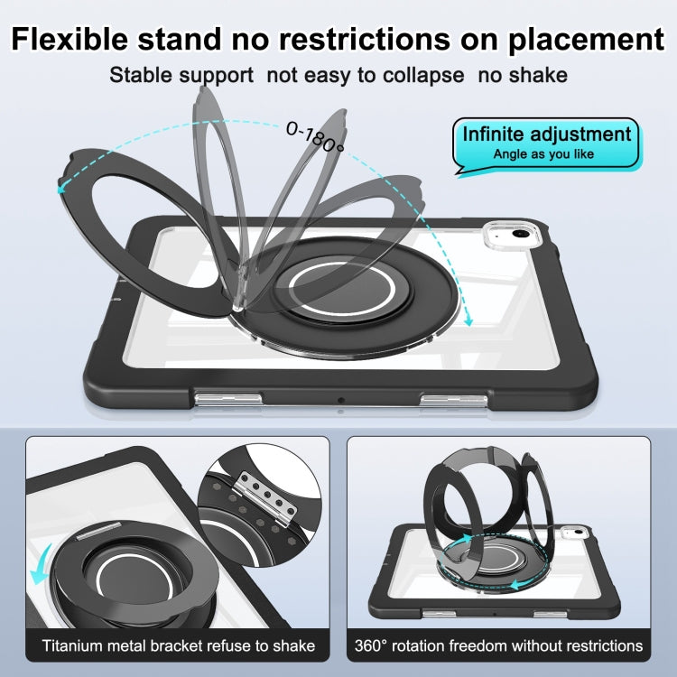 For iPad Air 11 2025 / 2024 / 10.9 2022 Crystal Armor PC Hybrid TPU Tablet Case(Black) - iPad Air 11 2025 / 2024 Cases by buy2fix | Online Shopping UK | buy2fix