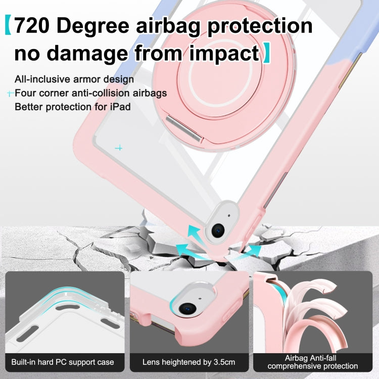 For iPad 2025 / 2022 Crystal Armor PC Hybrid TPU Tablet Case(Blue Pink) - iPad 2025 / 2022 Cases by buy2fix | Online Shopping UK | buy2fix