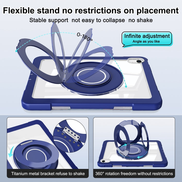 For iPad 2025 / 2022 Crystal Armor PC Hybrid TPU Tablet Case(Dark Blue) - iPad 2025 / 2022 Cases by buy2fix | Online Shopping UK | buy2fix