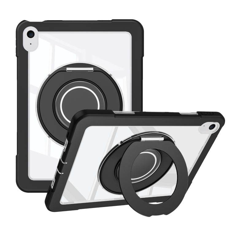 For iPad 2025 / 2022 Crystal Armor PC Hybrid TPU Tablet Case(Black) - iPad 2025 / 2022 Cases by buy2fix | Online Shopping UK | buy2fix