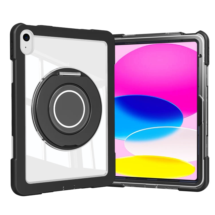 For iPad 2025 / 2022 Crystal Armor PC Hybrid TPU Tablet Case(Black) - iPad 2025 / 2022 Cases by buy2fix | Online Shopping UK | buy2fix