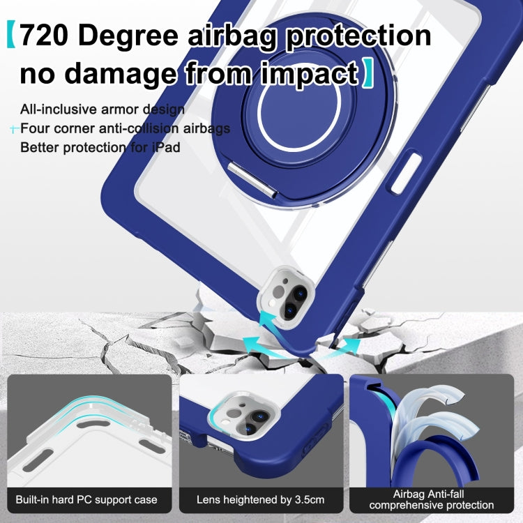 For iPad Pro 11 2022 / 2021 / 2020 Crystal Armor PC Hybrid TPU Tablet Case(Dark Blue) - iPad Pro 11 (2022/2021) Cases by buy2fix | Online Shopping UK | buy2fix