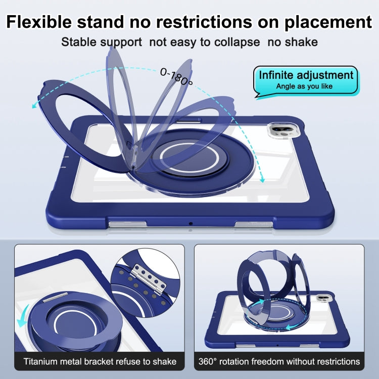 For iPad Pro 11 2022 / 2021 / 2020 Crystal Armor PC Hybrid TPU Tablet Case(Dark Blue) - iPad Pro 11 (2022/2021) Cases by buy2fix | Online Shopping UK | buy2fix