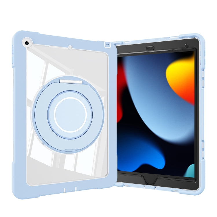 For iPad 10.2 2021 / 2020 / 2019 Crystal Armor PC Hybrid TPU Tablet Case(Blue) - iPad 10.2 Cases by buy2fix | Online Shopping UK | buy2fix