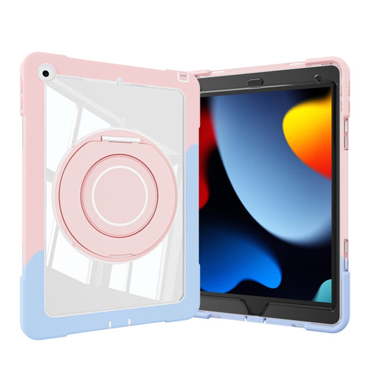 For iPad 10.2 2021 / 2020 / 2019 Crystal Armor PC Hybrid TPU Tablet Case(Blue Pink) - iPad 10.2 Cases by buy2fix | Online Shopping UK | buy2fix