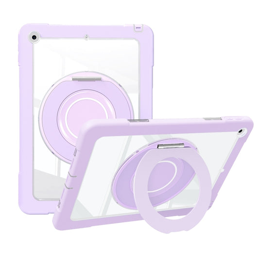 For iPad 10.2 2021 / 2020 / 2019 Crystal Armor PC Hybrid TPU Tablet Case(Purple) - iPad 10.2 Cases by buy2fix | Online Shopping UK | buy2fix