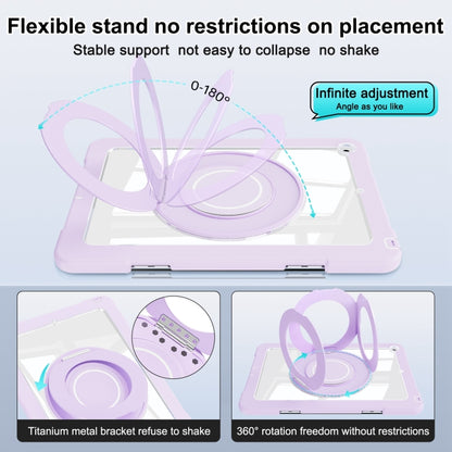 For iPad 10.2 2021 / 2020 / 2019 Crystal Armor PC Hybrid TPU Tablet Case(Purple) - iPad 10.2 Cases by buy2fix | Online Shopping UK | buy2fix