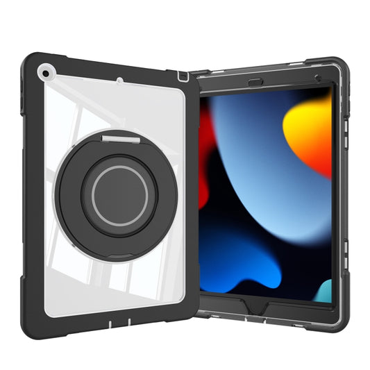 For iPad 10.2 2021 / 2020 / 2019 Crystal Armor PC Hybrid TPU Tablet Case(Black) - iPad 10.2 Cases by buy2fix | Online Shopping UK | buy2fix