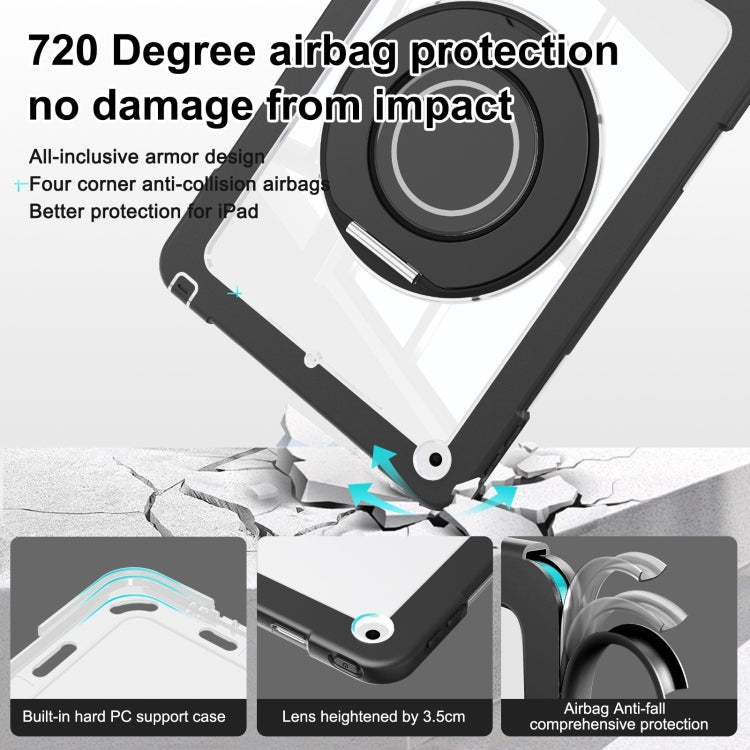 For iPad 10.2 2021 / 2020 / 2019 Crystal Armor PC Hybrid TPU Tablet Case(Black) - iPad 10.2 Cases by buy2fix | Online Shopping UK | buy2fix
