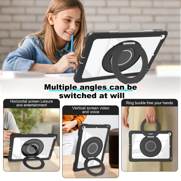For iPad 10.2 2021 / 2020 / 2019 Crystal Armor PC Hybrid TPU Tablet Case(Black) - iPad 10.2 Cases by buy2fix | Online Shopping UK | buy2fix