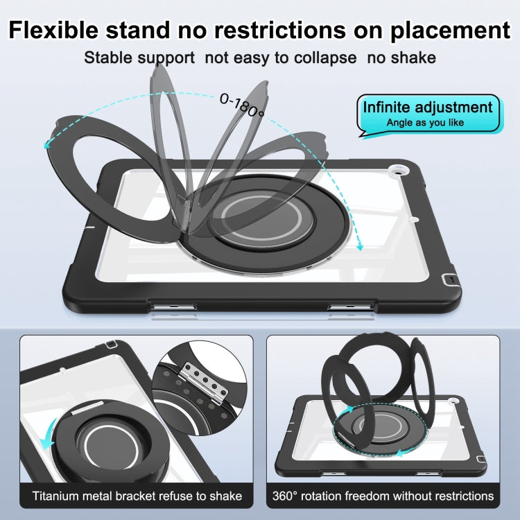 For iPad 10.2 2021 / 2020 / 2019 Crystal Armor PC Hybrid TPU Tablet Case(Black) - iPad 10.2 Cases by buy2fix | Online Shopping UK | buy2fix