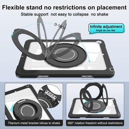 For iPad 10.2 2021 / 2020 / 2019 Crystal Armor PC Hybrid TPU Tablet Case(Black) - iPad 10.2 Cases by buy2fix | Online Shopping UK | buy2fix