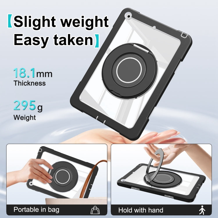 For iPad 10.2 2021 / 2020 / 2019 Crystal Armor PC Hybrid TPU Tablet Case(Black) - iPad 10.2 Cases by buy2fix | Online Shopping UK | buy2fix