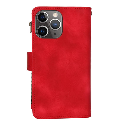 For iPhone 11 Pro Max Dream 9-Card Zipper Wallet RFID Leather Phone Case with Lanyard(Red) - iPhone 11 Pro Max Cases by buy2fix | Online Shopping UK | buy2fix
