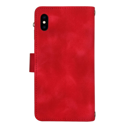 For iPhone XS Max Dream 9-Card Zipper Wallet RFID Leather Phone Case with Lanyard(Red) - More iPhone Cases by buy2fix | Online Shopping UK | buy2fix