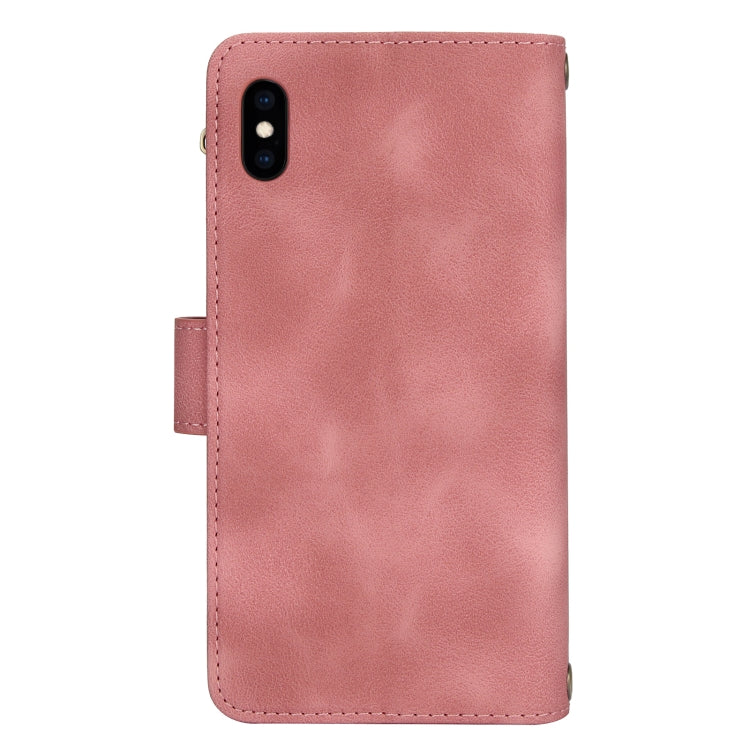 For iPhone XS Max Dream 9-Card Zipper Wallet RFID Leather Phone Case with Lanyard(Rose Gold) - More iPhone Cases by buy2fix | Online Shopping UK | buy2fix