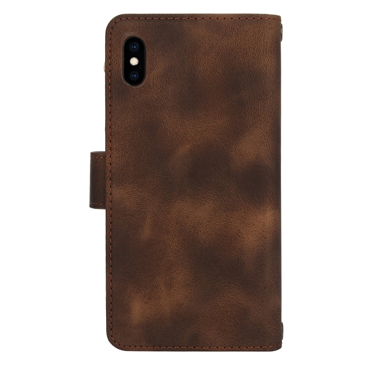 For iPhone XS Max Dream 9-Card Zipper Wallet RFID Leather Phone Case with Lanyard(Brown) - More iPhone Cases by buy2fix | Online Shopping UK | buy2fix