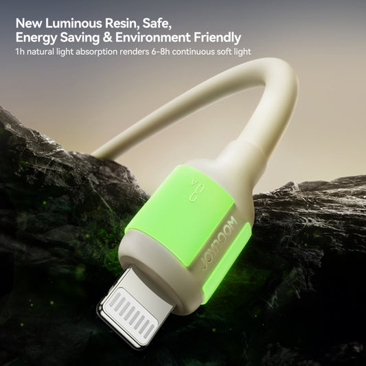 JOYROOM S-A53 Fluorescent Series 3A USB to 8 Pin Fast Charging Data Cable, Length:1.2m(Beige) - Normal Style Cable by JOYROOM | Online Shopping UK | buy2fix