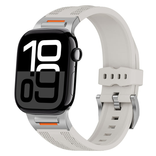 For Apple Watch 42mm / 41mm / 40mm / 38mm Trailblazer Woven Texture Silicone Watch Band(Starlight)