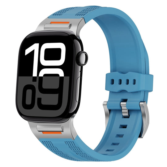 For Apple Watch 42mm / 41mm / 40mm / 38mm Trailblazer Woven Texture Silicone Watch Band(Premium Blue)