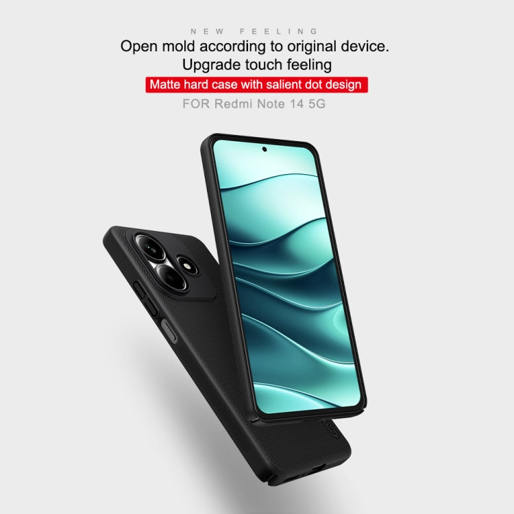 For Redmi Note 14 5G China NILLKIN Frosted PC Phone Case(Black) - Note 14 Cases by NILLKIN | Online Shopping UK | buy2fix