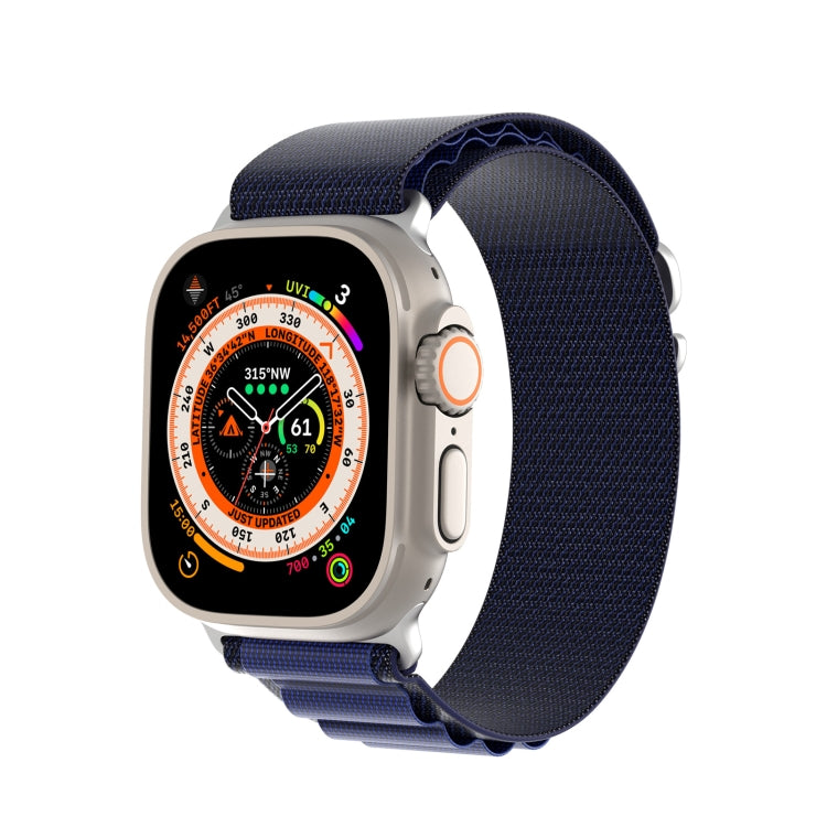 For Apple Watch 46mm / 49mm / 45mm / 44mm DUX DUCIS GS Series Nylon Loop Watch Band(Navy Blue) by DUX DUCIS