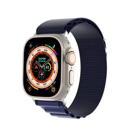 For Apple Watch 46mm / 49mm / 45mm / 44mm DUX DUCIS GS Series Nylon Loop Watch Band(Navy Blue) by DUX DUCIS