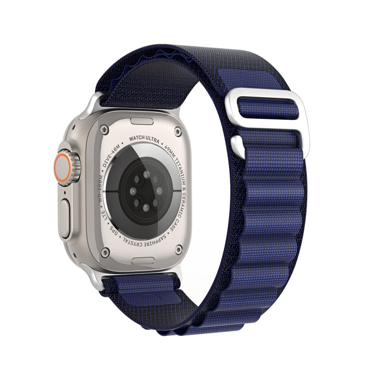 For Apple Watch 46mm / 49mm / 45mm / 44mm DUX DUCIS GS Series Nylon Loop Watch Band(Navy Blue) by DUX DUCIS
