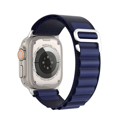 For Apple Watch 46mm / 49mm / 45mm / 44mm DUX DUCIS GS Series Nylon Loop Watch Band(Navy Blue) by DUX DUCIS