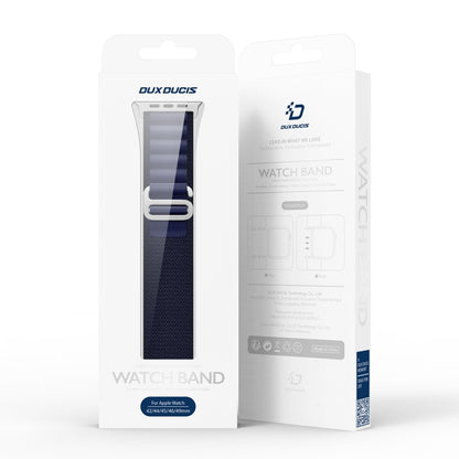 For Apple Watch 46mm / 49mm / 45mm / 44mm DUX DUCIS GS Series Nylon Loop Watch Band(Navy Blue) by DUX DUCIS