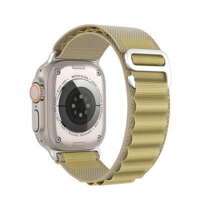 For Apple Watch 46mm / 49mm / 45mm / 44mm DUX DUCIS GS Series Nylon Loop Watch Band(Tan) by DUX DUCIS