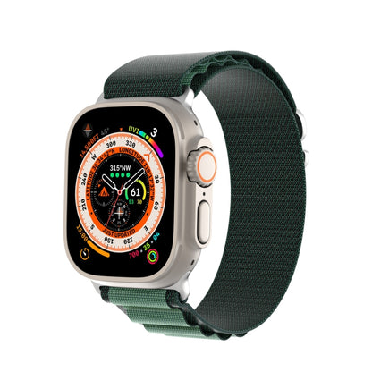 For Apple Watch 46mm / 49mm / 45mm / 44mm DUX DUCIS GS Series Nylon Loop Watch Band(Dark Green) by DUX DUCIS