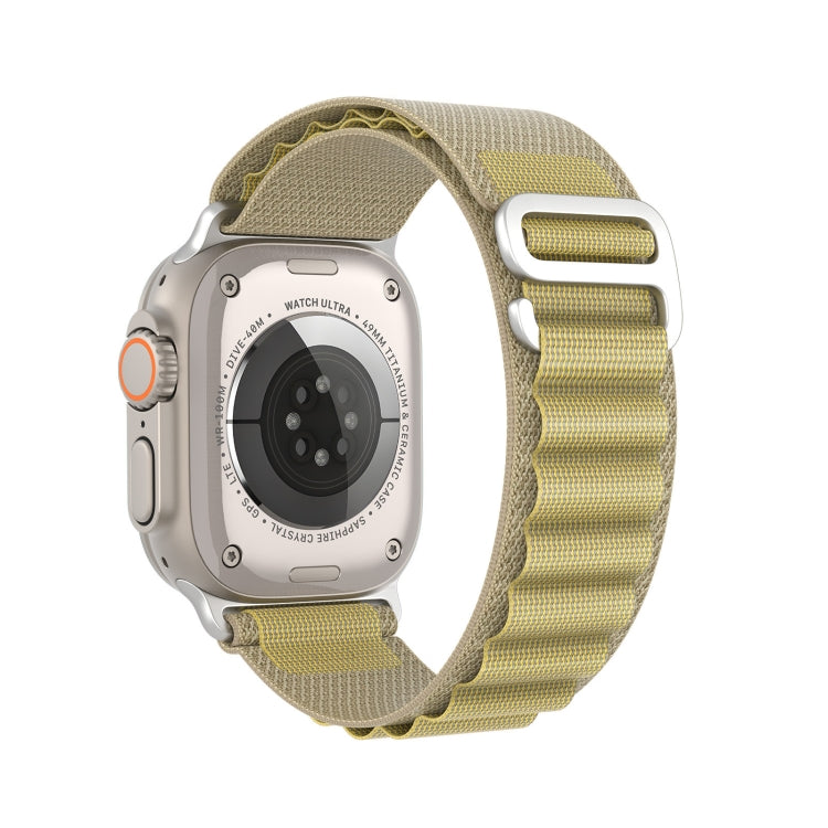 For Apple Watch 42mm / 41mm / 40mm / 38mm DUX DUCIS GS Series Nylon Loop Watch Band(Tan) by DUX DUCIS