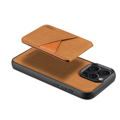 For iPhone 14 / 13 ESEBLE E2 Retro Texture Card Slots MagSafe RFID Leather Case(Yellow) - iPhone 14 Cases by ESEBLE | Online Shopping UK | buy2fix