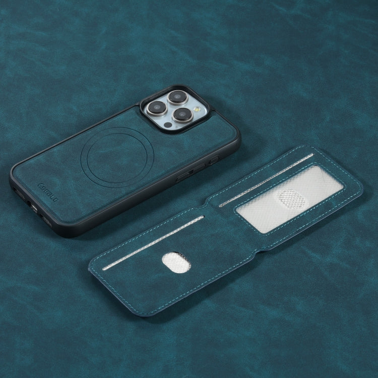 For iPhone 14 / 13 ESEBLE E2 Retro Texture Card Slots MagSafe RFID Leather Case(Dark Green) - iPhone 14 Cases by ESEBLE | Online Shopping UK | buy2fix