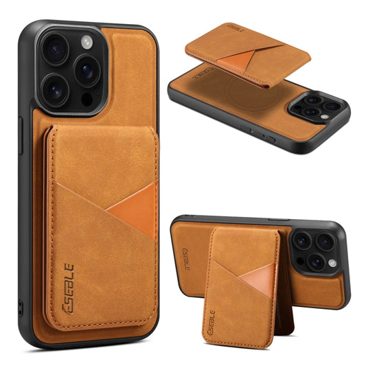 For iPhone 14 Pro Max ESEBLE E2 Retro Texture Card Slots MagSafe RFID Leather Case(Yellow) - iPhone 14 Pro Max Cases by ESEBLE | Online Shopping UK | buy2fix