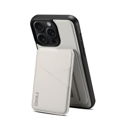 For iPhone 14 / 13 ESEBLE E3 Plain Texture Card Slots MagSafe RFID Leather Case(Ivory) - iPhone 14 Cases by ESEBLE | Online Shopping UK | buy2fix