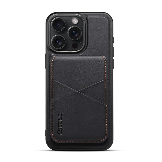 For iPhone 13 Pro ESEBLE E3 Plain Texture Card Slots MagSafe RFID Leather Case(Black) - iPhone 13 Pro Cases by ESEBLE | Online Shopping UK | buy2fix