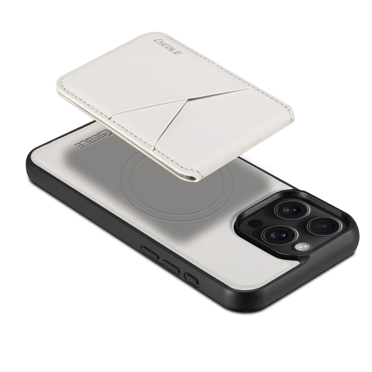 For iPhone 13 Pro ESEBLE E3 Plain Texture Card Slots MagSafe RFID Leather Case(Ivory) - iPhone 13 Pro Cases by ESEBLE | Online Shopping UK | buy2fix
