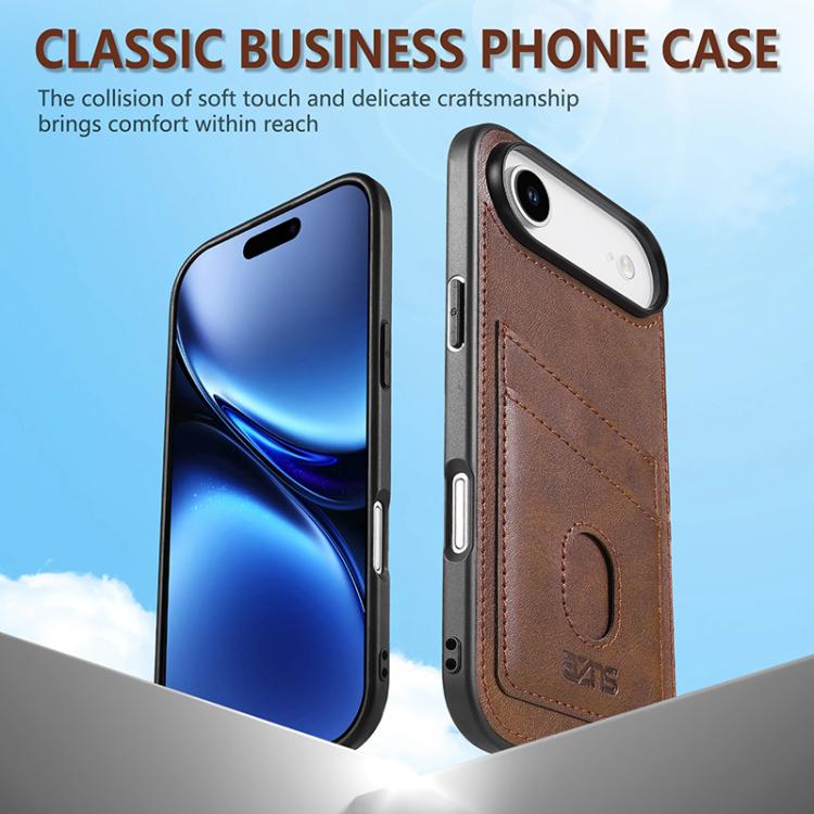 For iPhone Air AZNS K1 Series Card Slot Business Phone Case(Yellow) - iPhone Air Cases by AZNS | Online Shopping UK | buy2fix